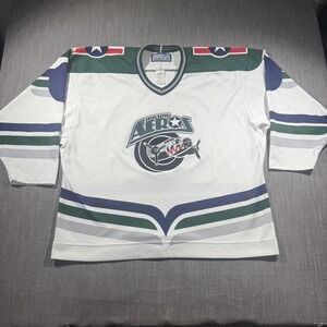 Houston Aeros Jersey Mens Large White AHL Hockey Bauer MADDEN 22 Throwback‎